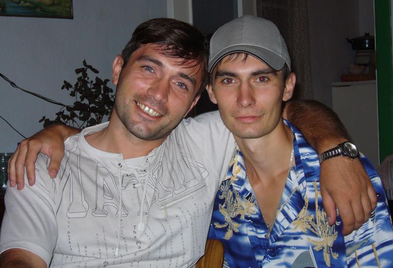 наши клиенты Евгений, Василий, Алматы, КЗ, 5 августа 2006 г.  - на Иссык-Куле