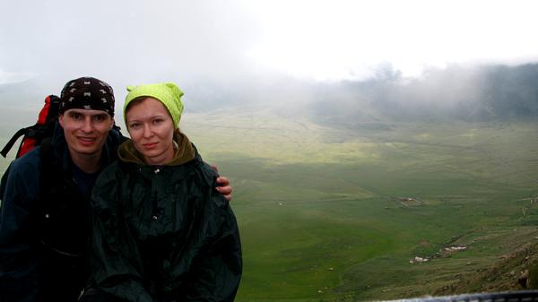 туристы Скотарёв Юрий, Евгения Червонная, Москва, РФ, 21 августа 2009 г.  - отдыхали у Веры на Иссык-Куле