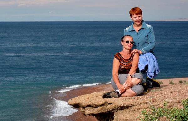 группа Падучева Ольга, Екатеринбург, РФ, 10 августа 2009 г.  - выбрали южный берег Иссык-Куля