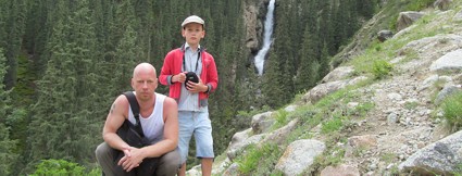 посетители Егоров Игорь, сын Ярослав, Москва, РФ, 25 июля 2013 г.  - на Иссык-Куле