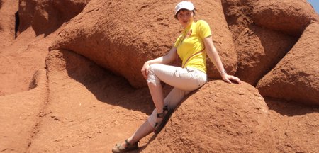 Лилияна Бухарова на Иссык-Куле.