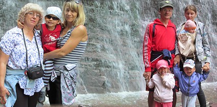 туристы Осипова Елена, Денис, Новосибирск, РФ, 18 августа 2013 г.  - выбрали южный берег Иссык-Куля