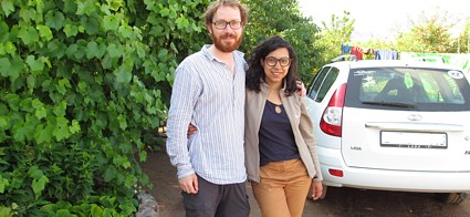 молодая пара Винцент Алан и Нана, Франция, 17 июля 2018 г.  - отдыхали у Веры на Иссык-Куле